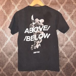 2/$20 Men's Empyre Black Graphic Short Sleeve Tee 'Above and Below' GUC small